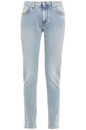 OFF-WHITE™ Embroidered mid-rise skinny jeans