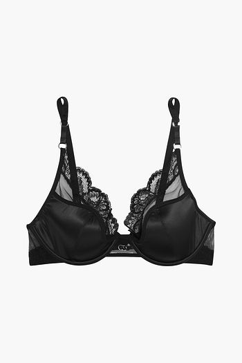 LISE CHARMEL Nouvel Eros lace, satin and tulle underwired push-up bra