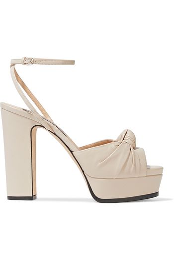 SERGIO ROSSI Kaia knotted leather platform sandals