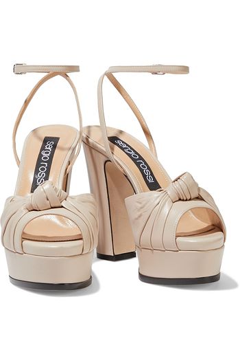SERGIO ROSSI Kaia knotted leather platform sandals