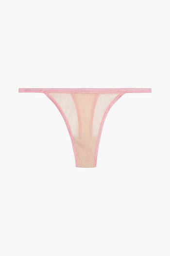 COSABELLA Soire Confidence satin-trimmed tulle low-rise thong