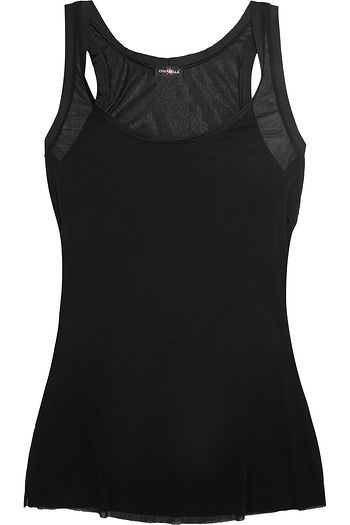 COSABELLA Verona satin-trimmed stretch-mesh tank