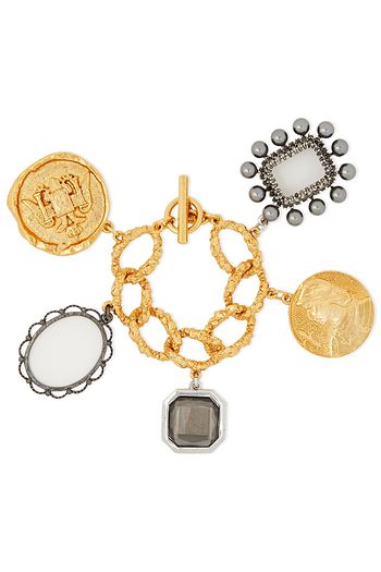 OSCAR DE LA RENTA Gold-tone embellished bracelet