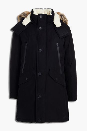 MICHAEL KORS Faux fur-trimmed cotton-blend gabardine parka