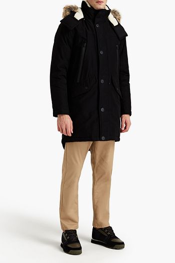 MICHAEL KORS Faux fur-trimmed cotton-blend gabardine parka