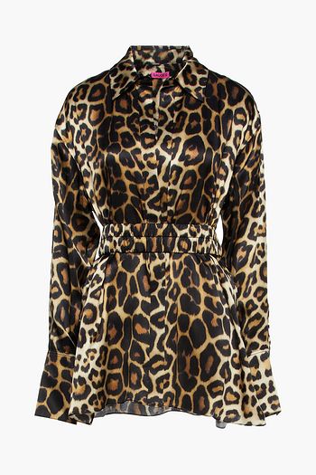 GAUGE81 Aomori leopard-print silk-satin blouse