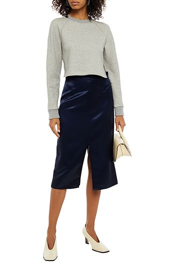TIBI Satin-twill pencil skirt