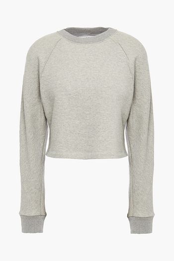 TIBI French cotton-terry sweatshirt