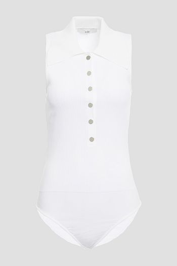 TIBI Ribbed-knit bodysuit