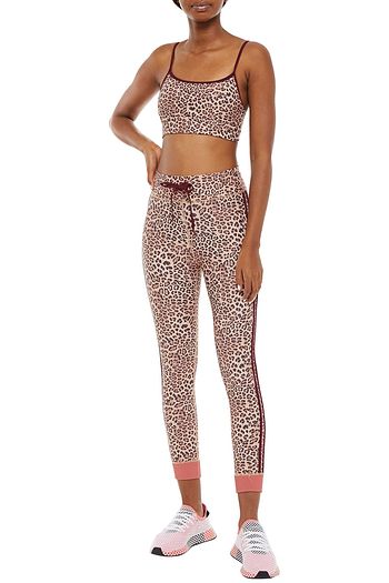 THE UPSIDE Natacha leopard-print stretch sports bra