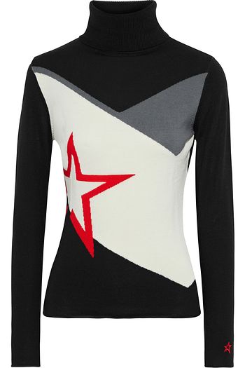 PERFECT MOMENT Super Day intarsia merino wool turtleneck sweater