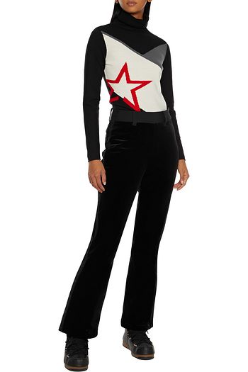 PERFECT MOMENT Super Day intarsia merino wool turtleneck sweater