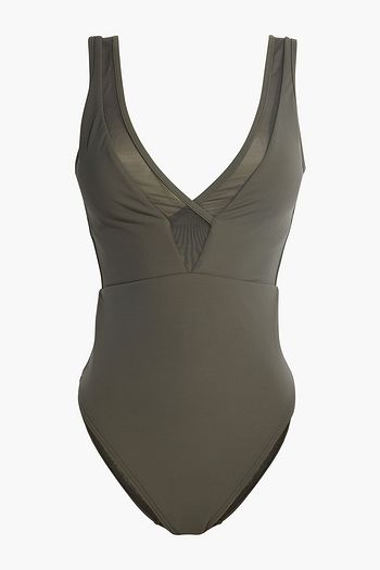 JETS AUSTRALIA BY JESSIKA ALLEN Conspire mesh-trimmed swimsuit