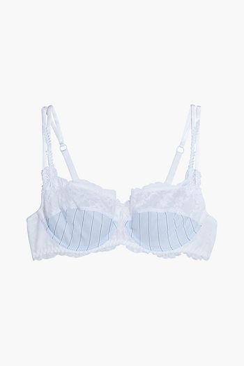 LISE CHARMEL Dandy Nautique stretch-lace and striped tulle balconette bra