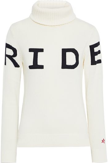 PERFECT MOMENT Intarsia merino wool turtleneck sweater
