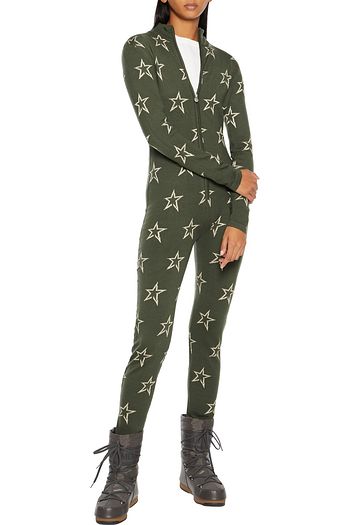 PERFECT MOMENT Floro metallic intarsia merino wool-blend ski suit