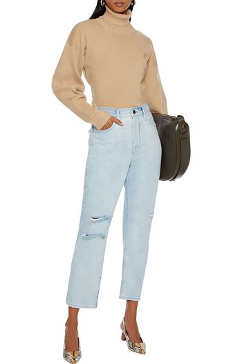 FRAME Le Original cropped distressed boyfriend jeans
