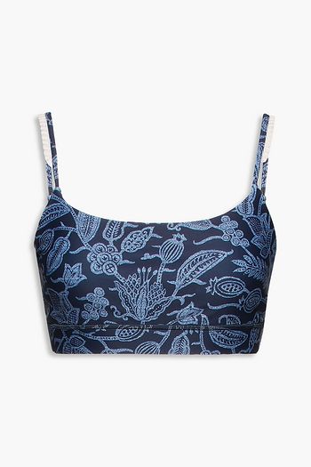 THE UPSIDE Natacha ruffle-trimmed printed stretch sports bra