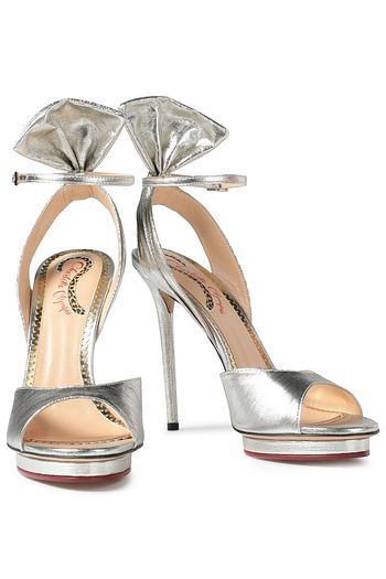CHARLOTTE OLYMPIA Wallace pleated lamé platform sandals