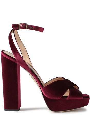 CHARLOTTE OLYMPIA Velvet platform sandals