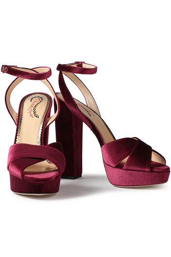 CHARLOTTE OLYMPIA Velvet platform sandals