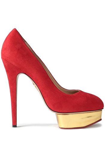 CHARLOTTE OLYMPIA Suede platform pumps