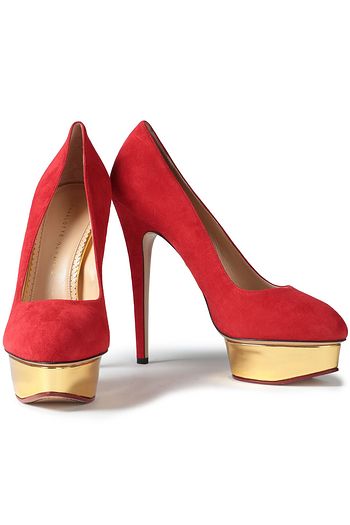 CHARLOTTE OLYMPIA Suede platform pumps