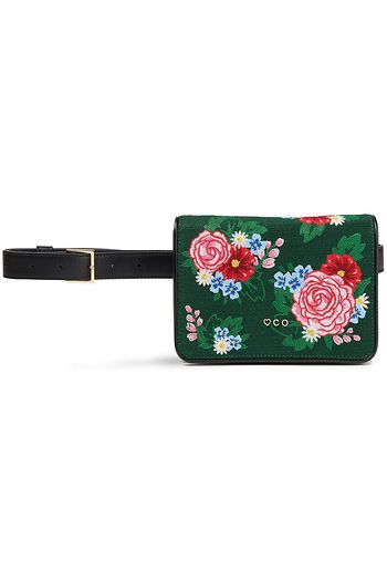 CHARLOTTE OLYMPIA Gürteltasche aus Leder mit Stickereien