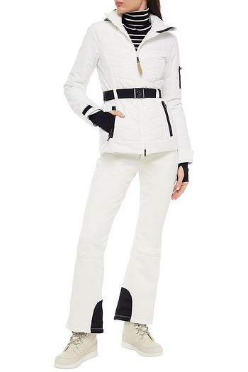 BOGNER Belted quilted hooded ski jacket