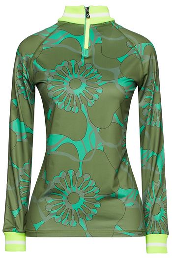 BOGNER Madeline printed stretch-jersey turtleneck top