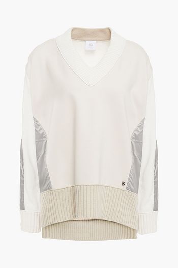 BOGNER Jersey-paneled knitted sweater