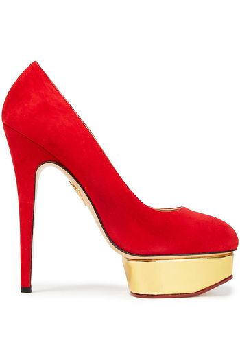 CHARLOTTE OLYMPIA Dolly suede platform pumps