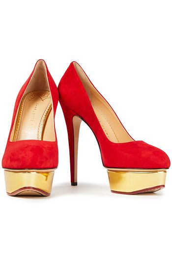 CHARLOTTE OLYMPIA Dolly suede platform pumps