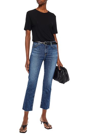 AG JEANS Isabelle cropped high-rise straight-leg jeans
