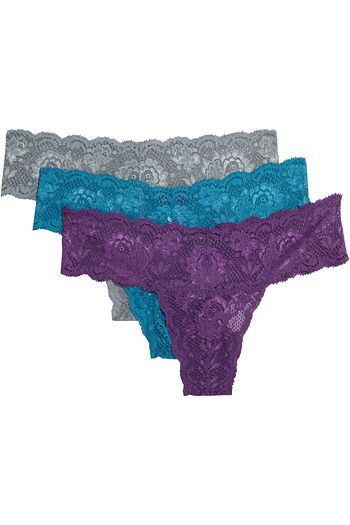 COSABELLA Never Say Never Cutie set of three stretch-lace low-rise thongs