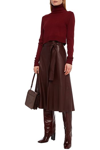 SARA BATTAGLIA Cropped knitted turtleneck sweater