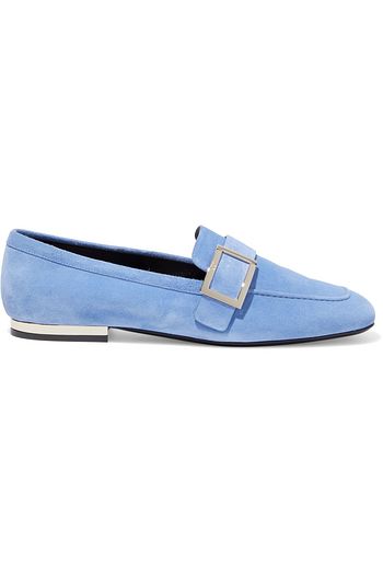 ROGER VIVIER Buckle-embellished suede loafers
