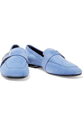 ROGER VIVIER Buckle-embellished suede loafers