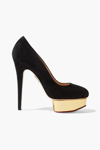 CHARLOTTE OLYMPIA Dolly suede platform pumps