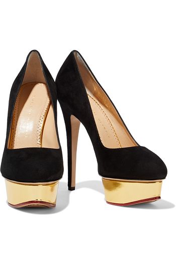 CHARLOTTE OLYMPIA Dolly suede platform pumps