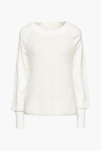 BOGNER Stina shell-paneled wool-blend fleece sweater