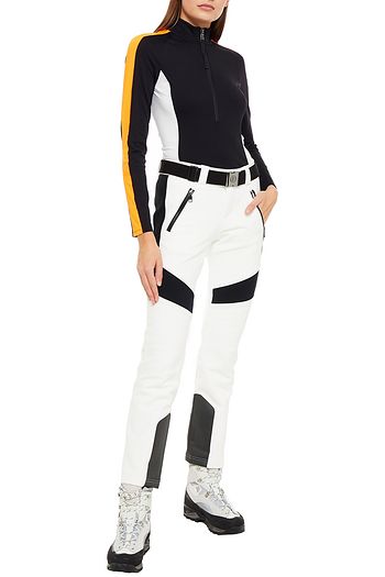 BOGNER Caleya belted two-tone slim-leg ski pants