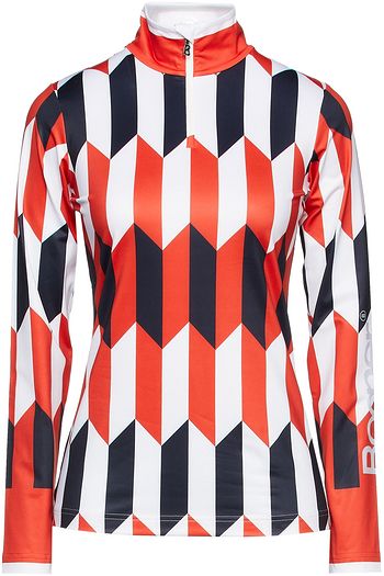 BOGNER Beline printed stretch-jersey turtleneck top