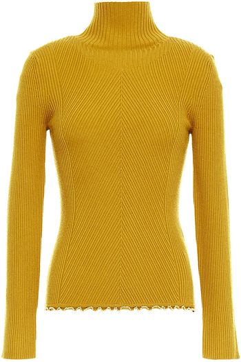 3.1 PHILLIP LIM Ruffle-trimmed ribbed merino wool-blend sweater