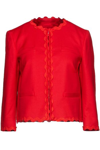 REDVALENTINO Rickrack-trimmed cotton-blend jacket