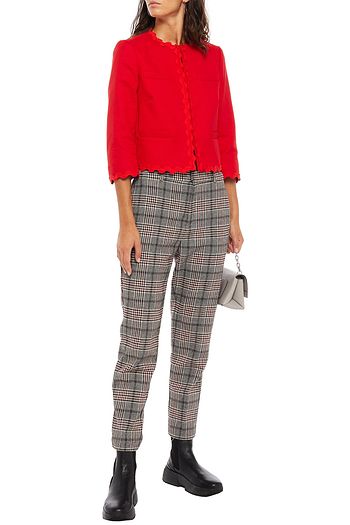 REDVALENTINO Rickrack-trimmed cotton-blend jacket