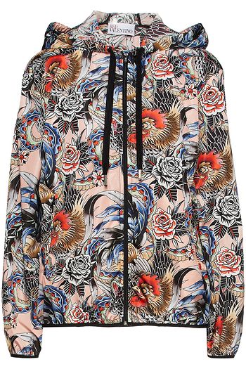 REDVALENTINO Printed shell hooded jacket