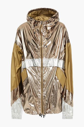 ISABEL MARANT ÉTOILE Kizzy color-block foiled shell hooded jacket