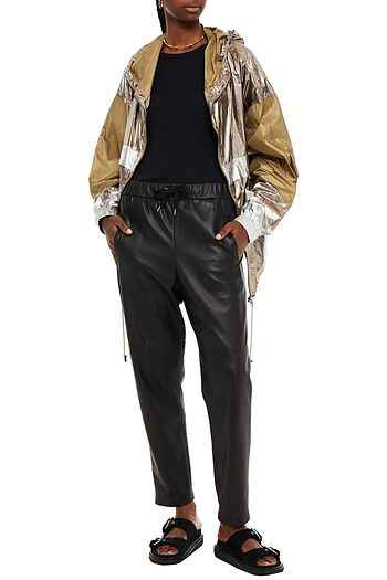 ISABEL MARANT ÉTOILE Kizzy color-block foiled shell hooded jacket