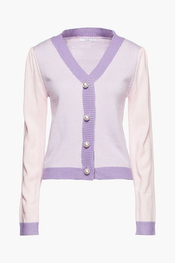 OLIVIA RUBIN Color-block knitted cardigan